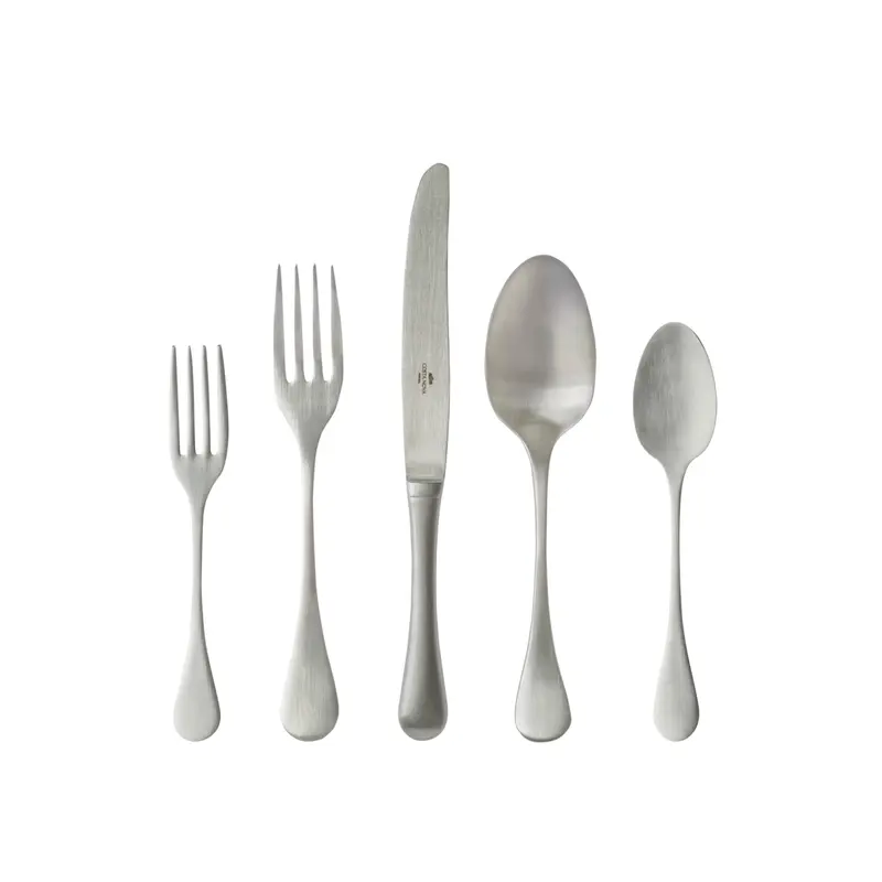 Antigo Ess-Besteckset 5tlg silber matt