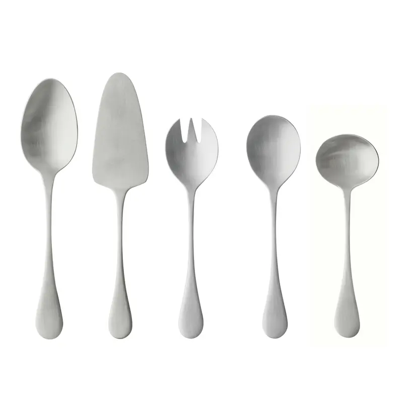 Antigo Servierset 5tlg silber matt