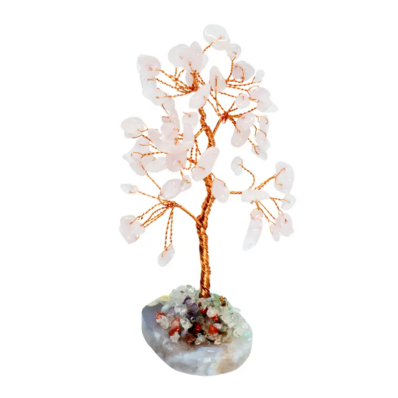 Arbre de Cristal en Quartz Rose - Amour et Apaisement