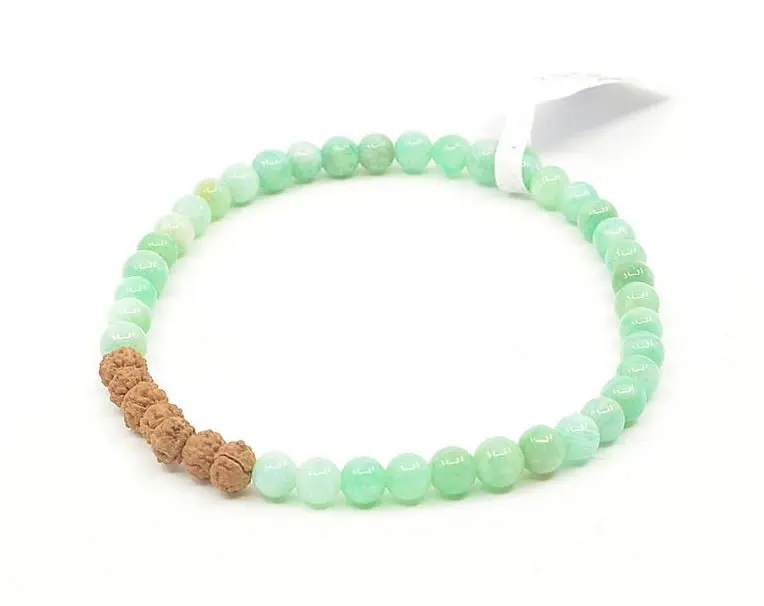 Armband Amazonit & Rudraksha