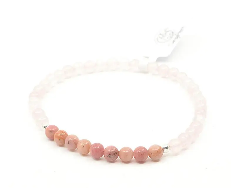 Armband Rosenquarz & Rhodonit