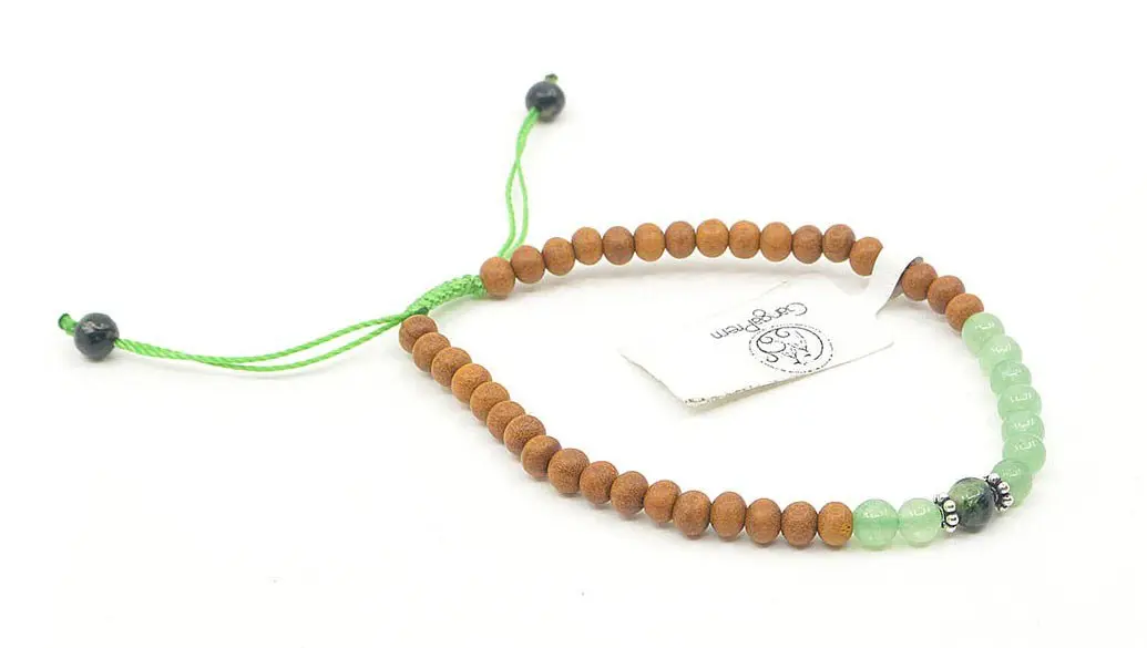 Armband Sandelholz & Aventurin & Rubin-Zoisit