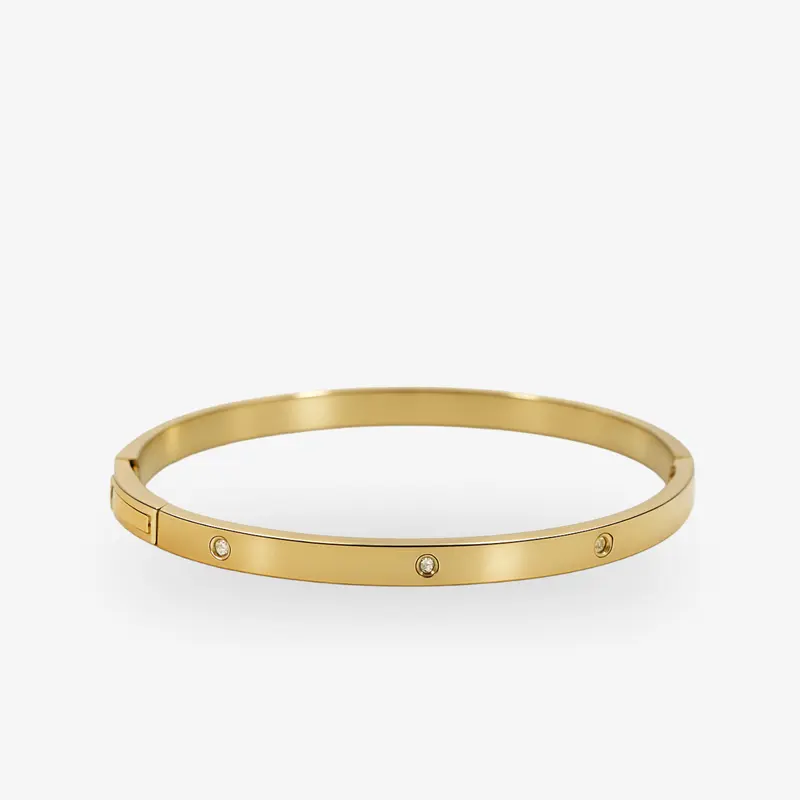 Armreif Emely – 585er Gelbgold mit 0,3 ct Lab Grown Brillanten