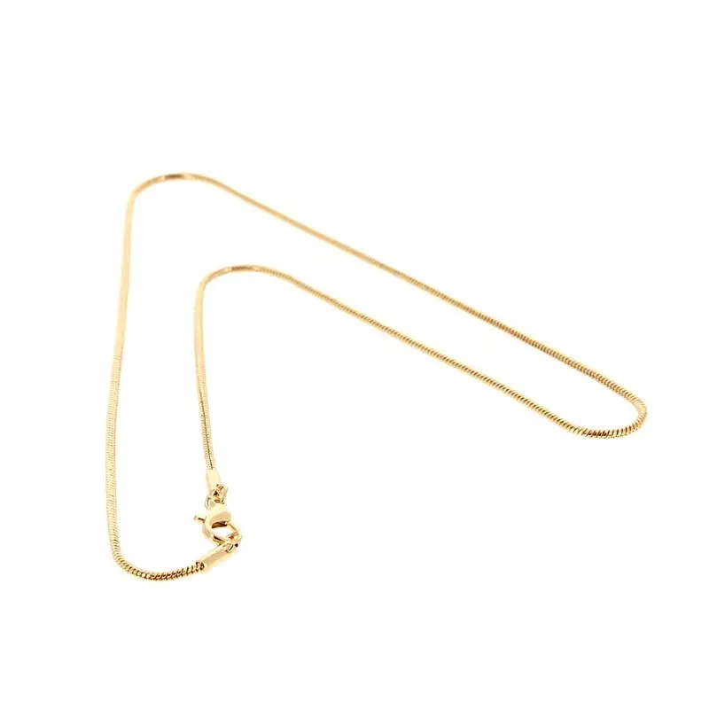Artisans de Madagascar - Kette 45 cm Ø 2 mm „Snake“ -Glieder aus vergoldetem Messing