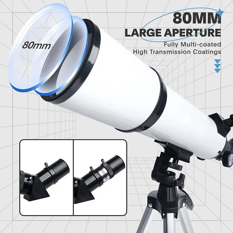 Astronomisches Teleskop mit Telefonadapter