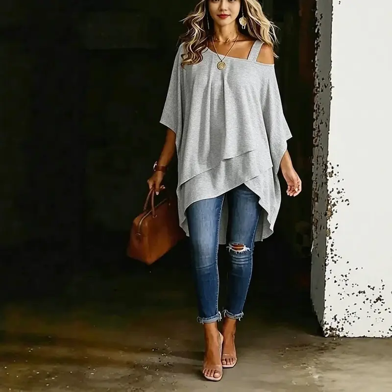 Asymmetrisches Off-Shoulder Top