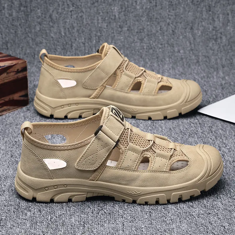 Atmungsaktive Casual-Sandalen mit Klettverschluss