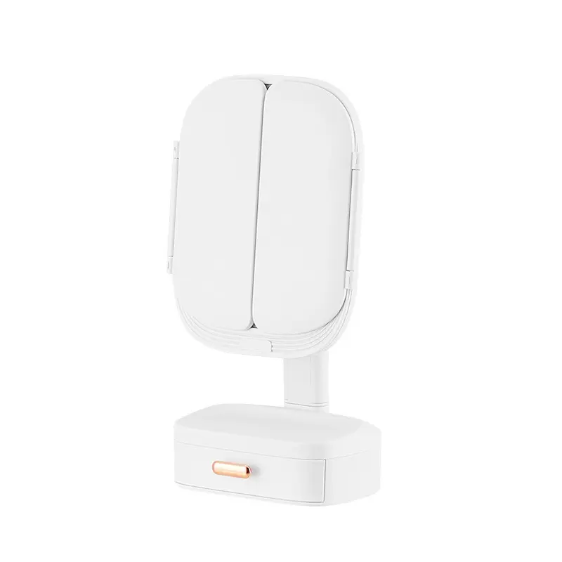 Aufklappbarer LED-Tischspiegel mit Licht