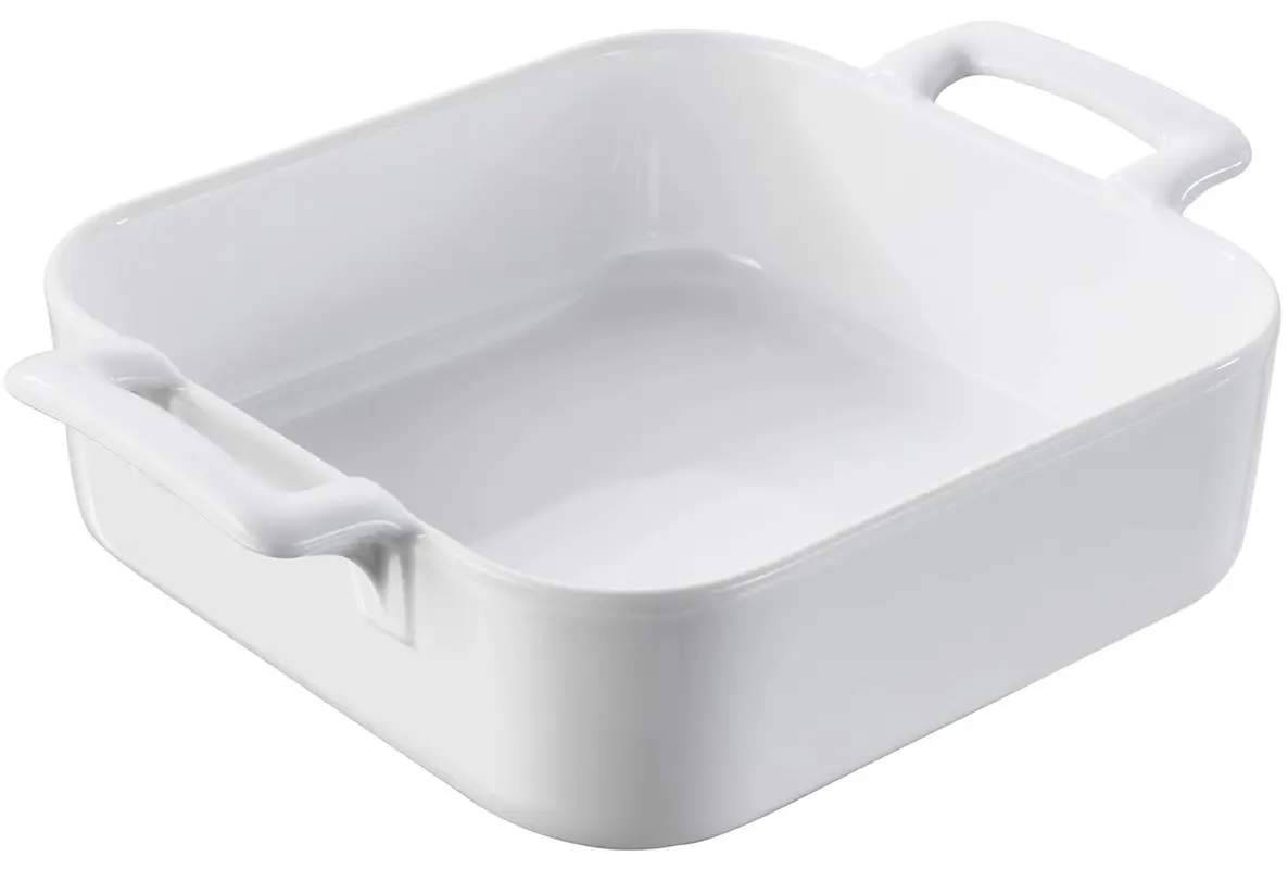 Auflaufform quadratisch tief, 20cm, weiss