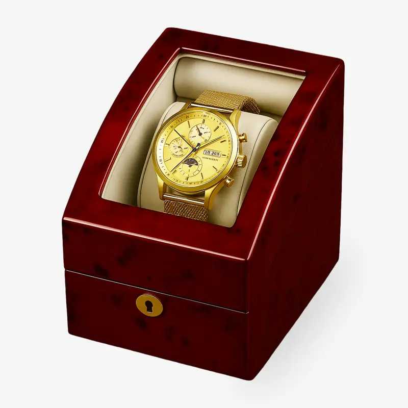 Automatikuhren Set mit Uhrenbox RUB05-0569GM-go + Uhrenbeweger «Swing» 2+3