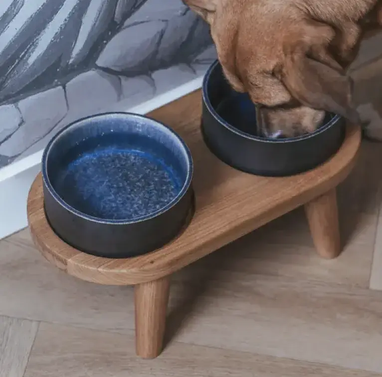 AVA bowls Holzständer für 2 Näpfe