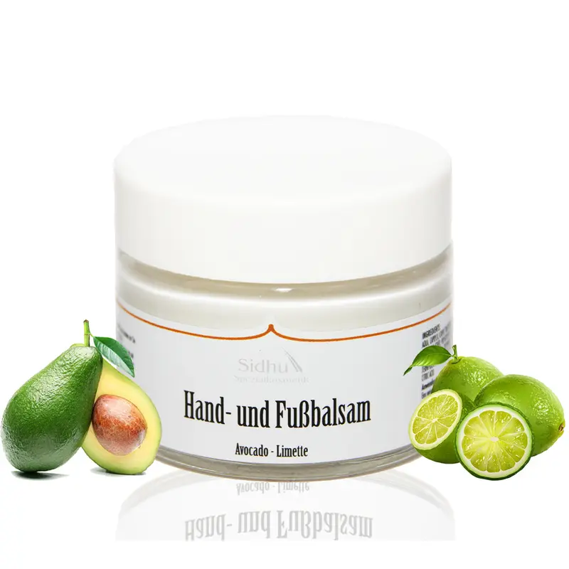Ayurvedische Handcreme Fusscreme Avocado - Limette