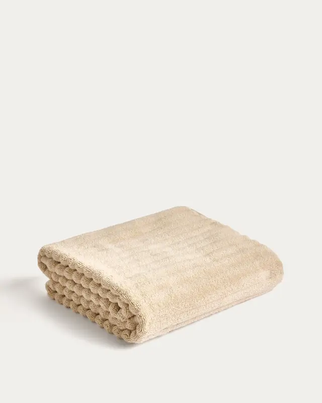 Badetuch Navira aus 100 % Baumwolle, beige, 70 X 140 cm