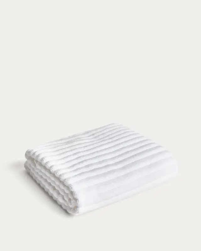 Badetuch Navira aus 100 % Baumwolle, weiß, 70 X 140 cm