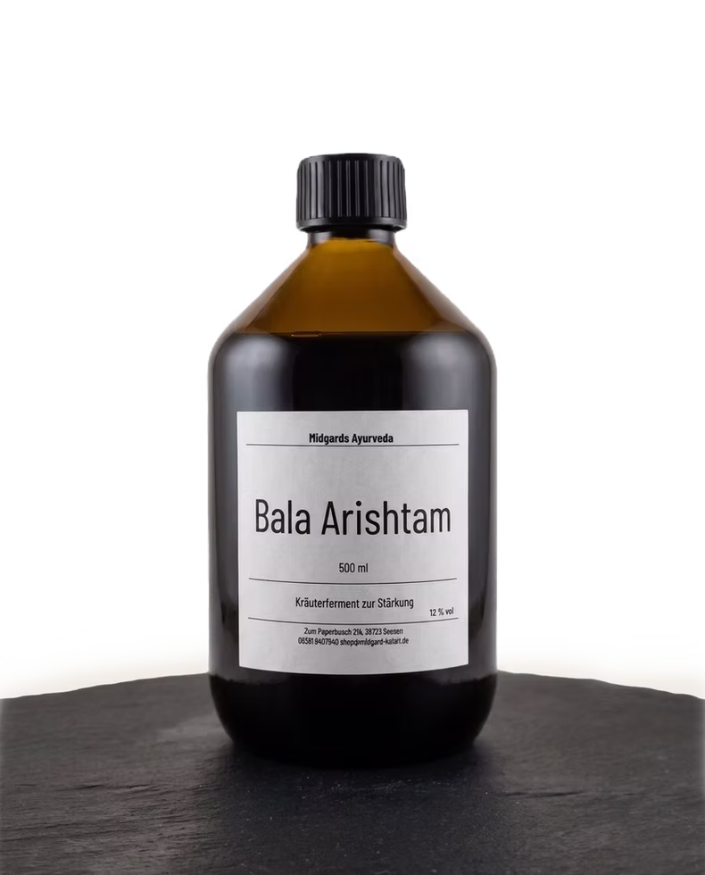 Bala Arishtam 500 ml – Traditionelles ayurvedisches Kräuterferment mit Bala – Kräuterelixier zur Stärkung