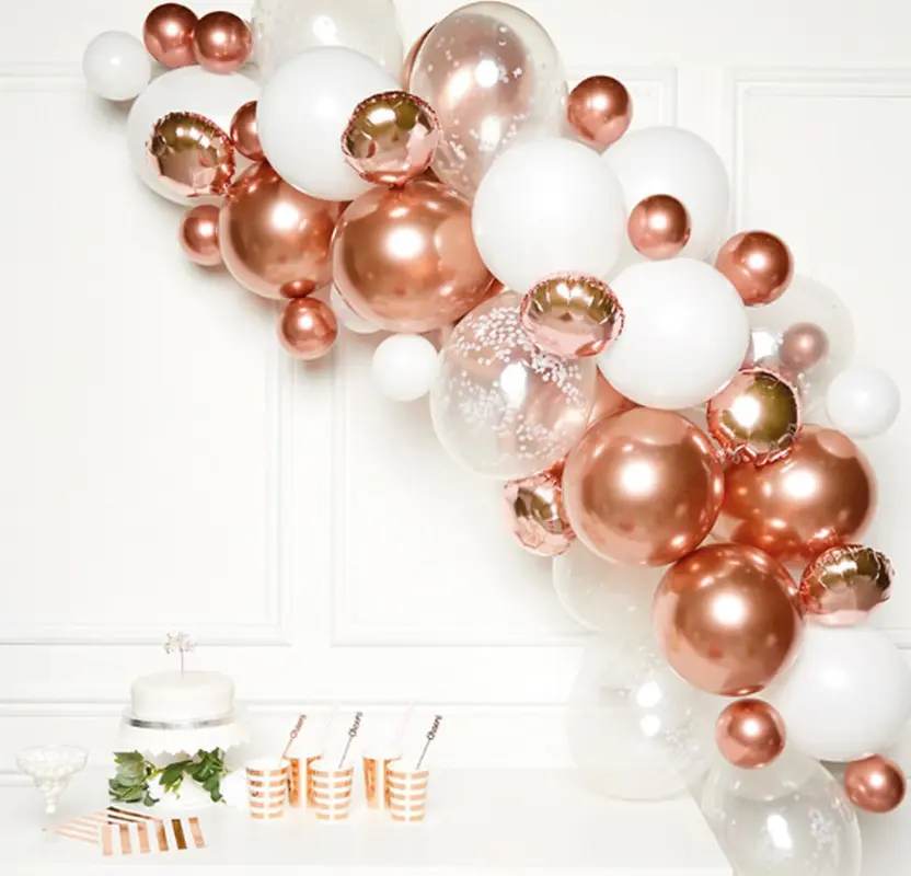 Ballongirlande in rosé-gold