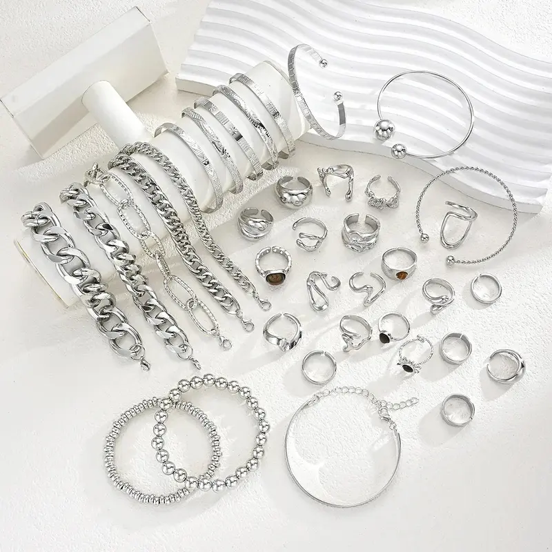 Bangle-Armreif Set 3-tlg stapelbar