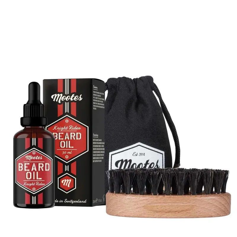 Bartöl Knight Rider 30 ml mit Bartbürste im Baumwollbeutel