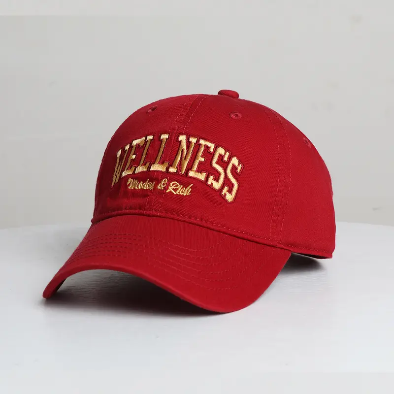 Baseball-Cap «Wellness» · Rot, Stickerei