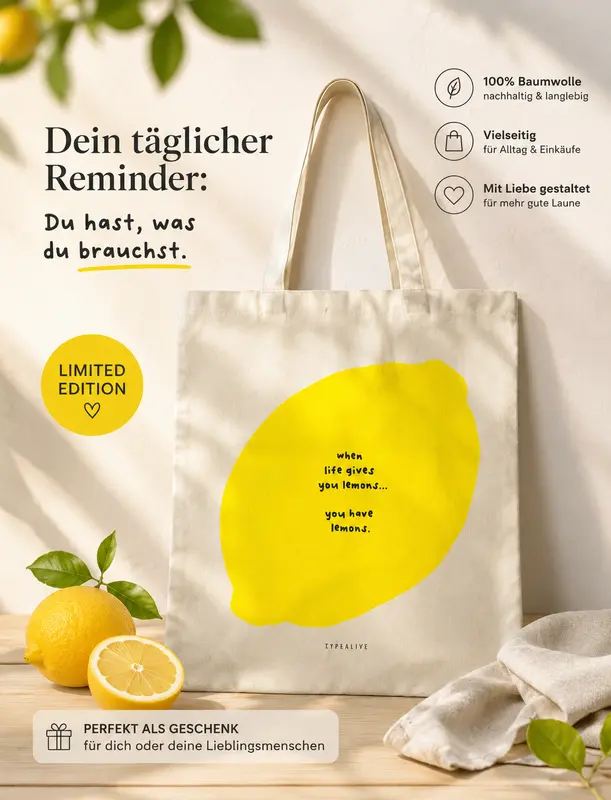 Baumwolltasche / You Have Lemons