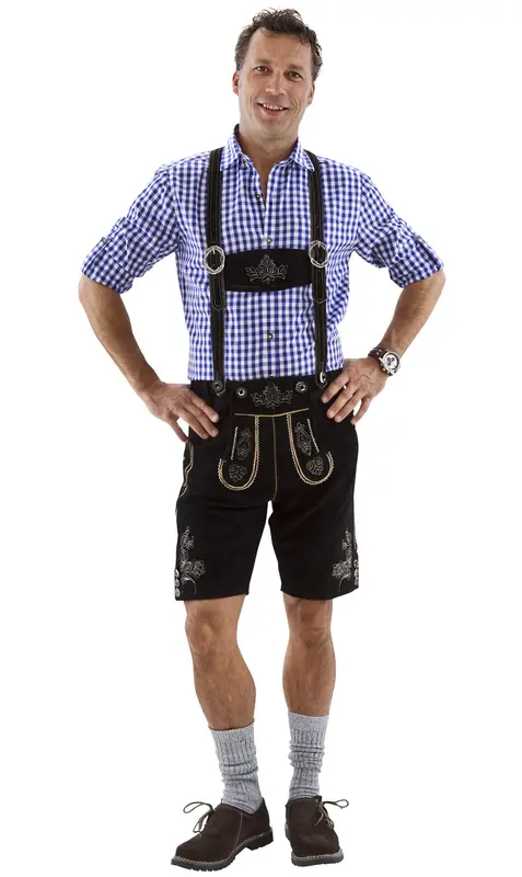 Bayrische Lederhosen kurz schwarz