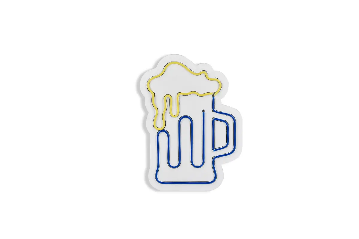 Beer Glass Wandleuchte - Blau Gelb