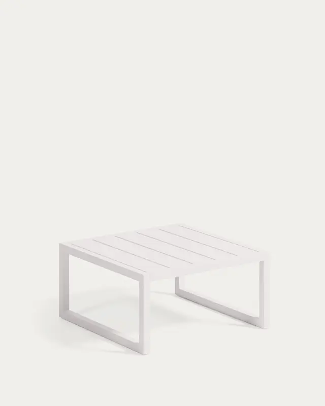 Beistelltisch Comova 100% outdoor aus Aluminium weiss 60 x 60 cm