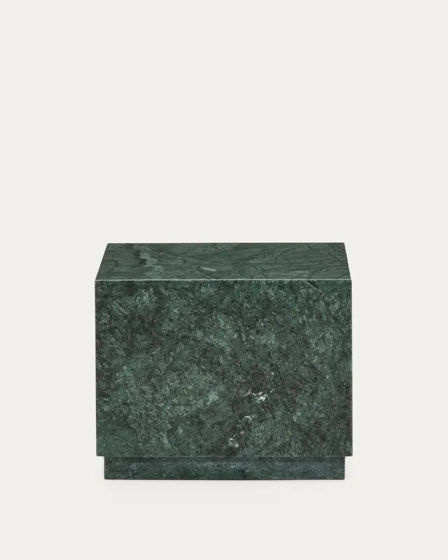 Beistelltisch Sorein aus grünem Marmor, 50 x 50 cm