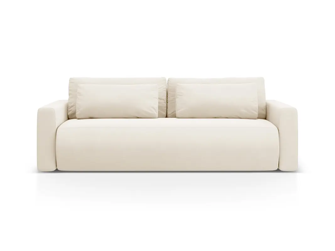 Belfast Velour Sofa mit Schlaffunktion und Stauraum 3 Sitzer