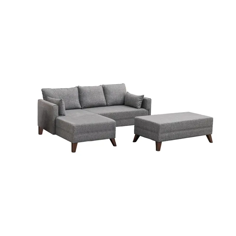 Bella Corner Sofa Left 2 Bettsofa - Grau
