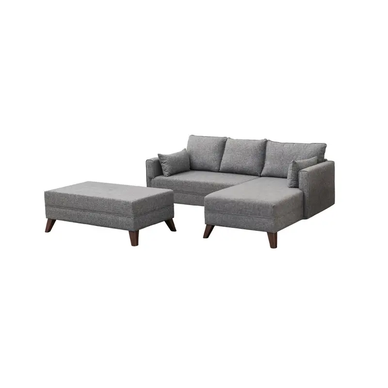 Bella Corner Sofa Right 2 Bettsofa - Grau