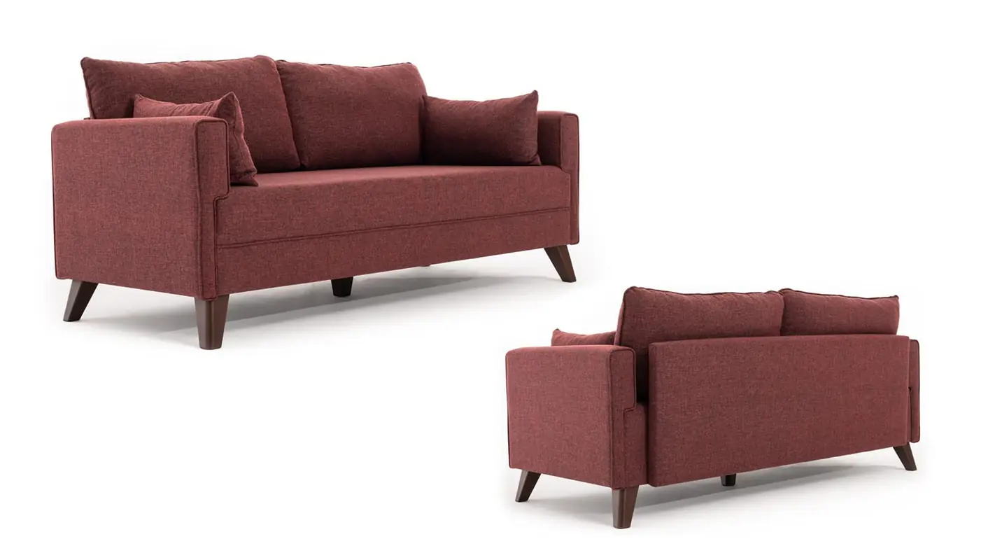 Bella Sofa For 3 Pr 3er Sofa - Karmesinrot