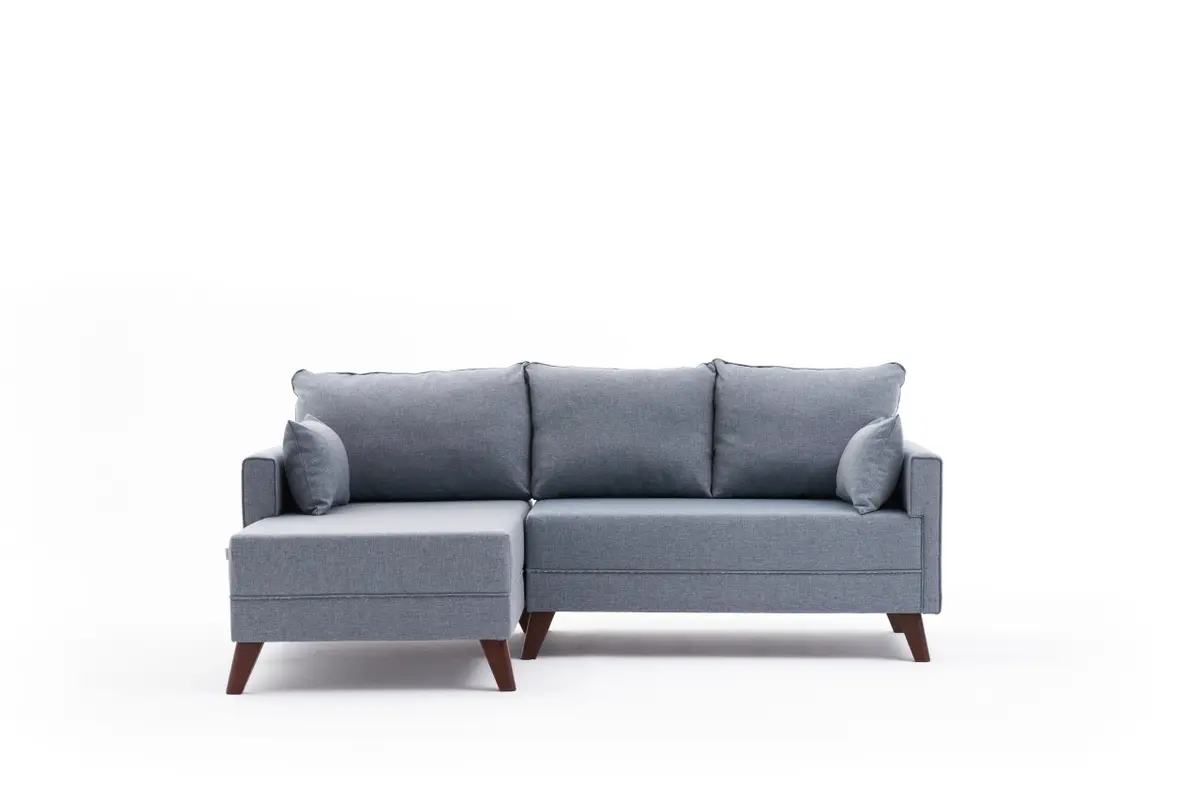 Bella Soft Mini Köşe Left Bettsofa - Blau