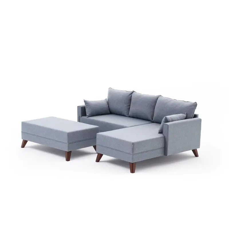 Bella Soft Mini Köşe Right Bettsofa - Blau