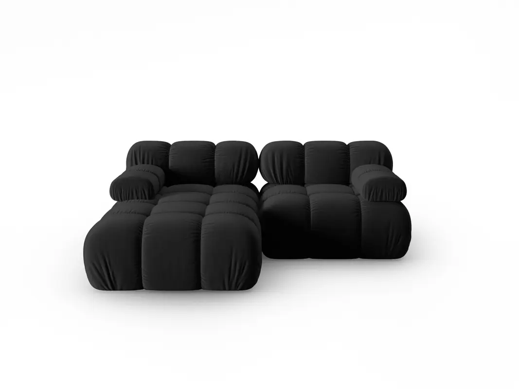 Bellis Velour modulares Ecksofa links 3 Sitzer 155cm