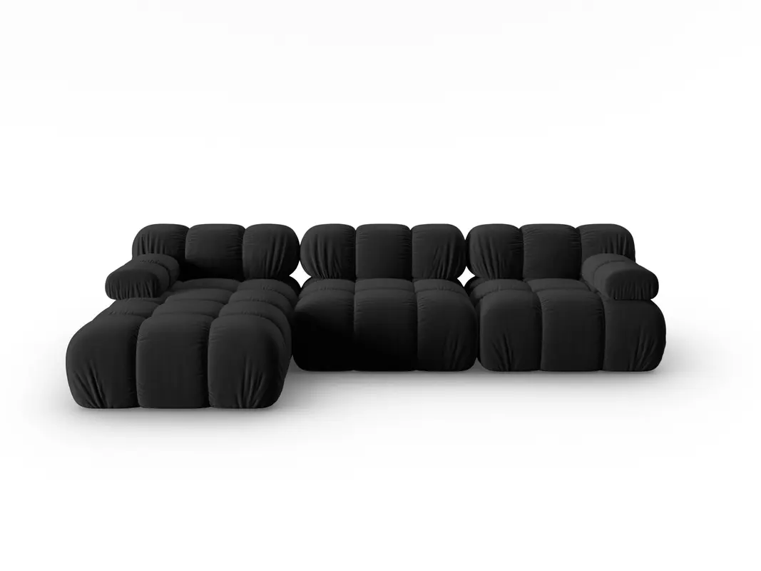 Bellis Velour modulares Ecksofa links 4 Sitzer 155cm
