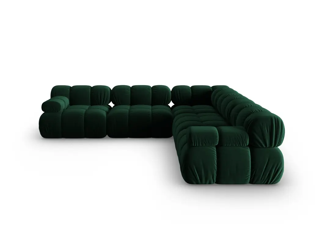 Bellis Velour Symmetrical Ecksofa 5 Sitzer 282cm