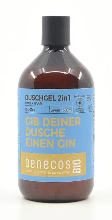 benecos Duschgel 2in1 BIO-Gin Haut & Haar, BDIH Organic 500ml