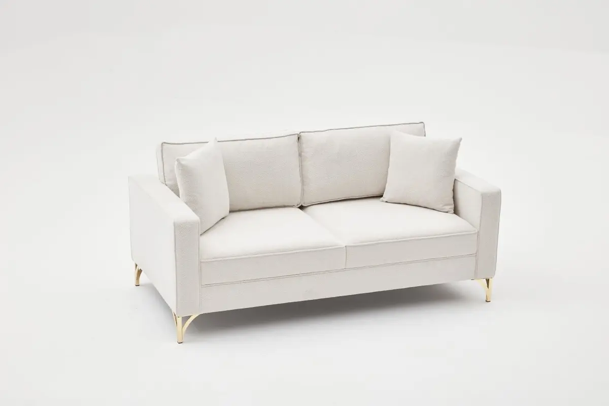 Berlin 2er Sofa - Creme Gold