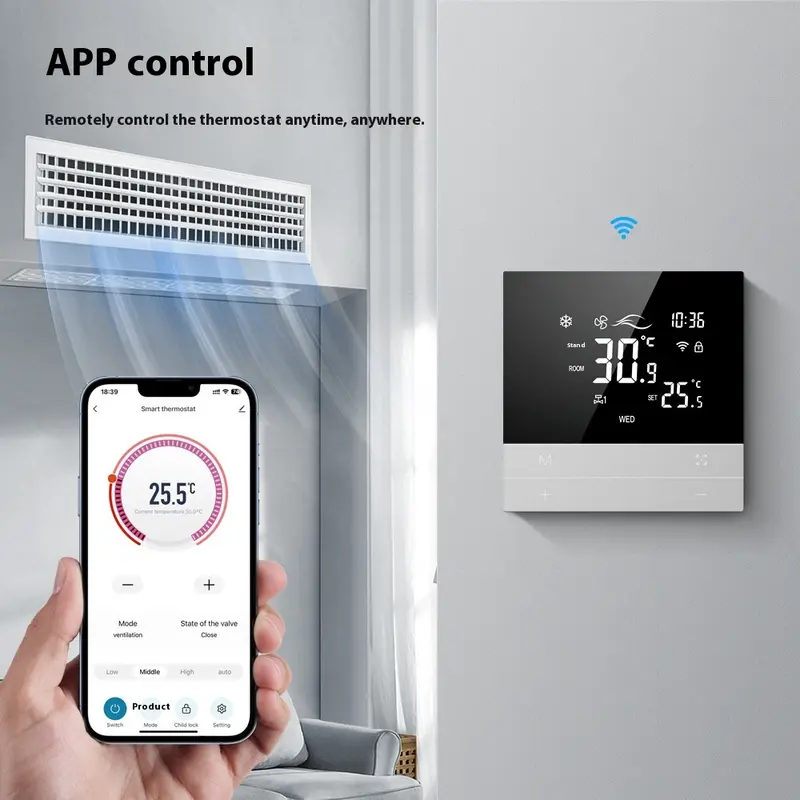 Berührungsempfindliches LCD-Thermostat