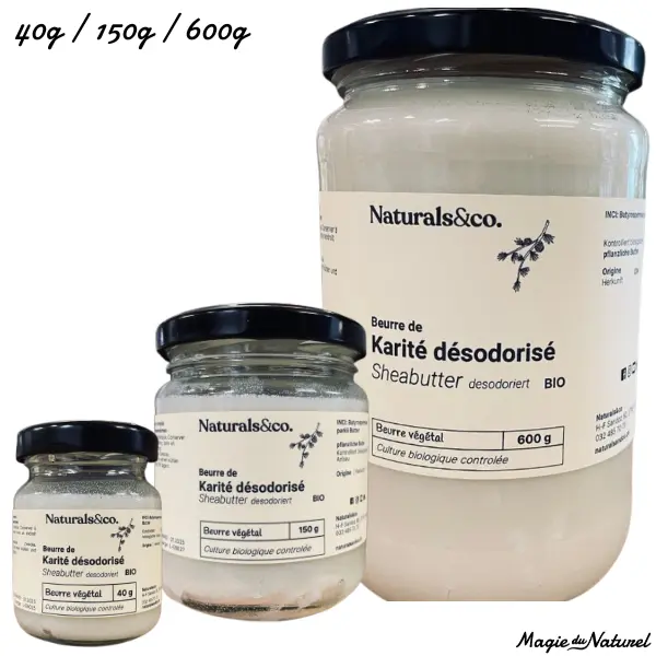 Beurre de Karité BIO, blanc, désodorisé