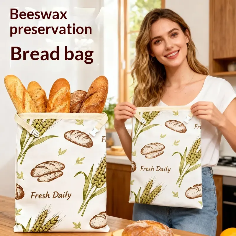 Bienenwachs Brotbeutel Leinen/Baumwolle