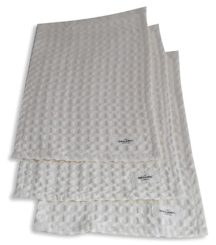 Big Waffle 3er Set Waschlappen 24x40cm natural white