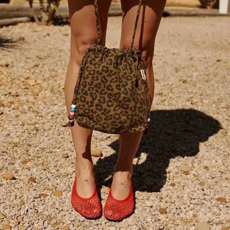 BILLIE PALOMA GRAOU OLIVE - Umhängetasche mit Leopardenmuster