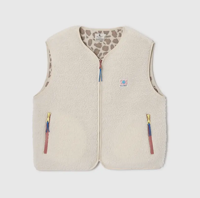BILLYBELT Damenweste aus Sherpa mit Reissverschluss "elfenbein"