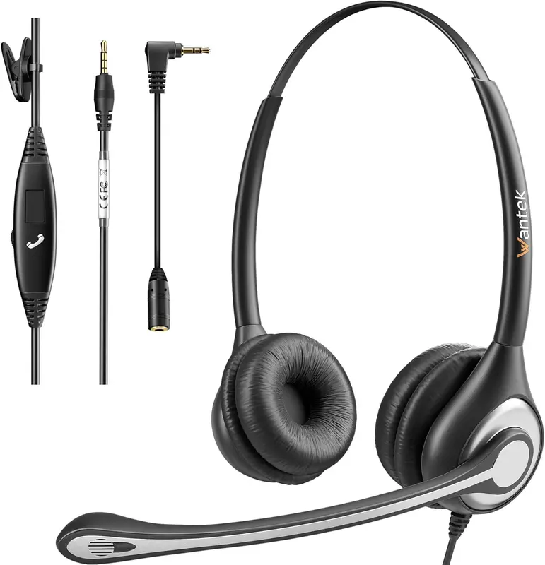 Binaurales Headset mit Noise Cancelling Mikrofon, 3.5mm (Binaural)