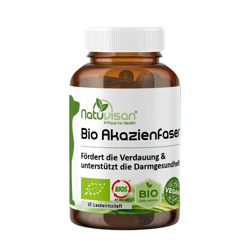BIO AKAZIENFASER PULVER zertifiziert inavea ™ PURE ACACIA - Darmregulation für Hund und Katze - 100g