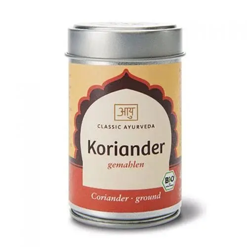 Bio Koriander gemahlen – Ayurvedisches Bio-Gewürz für Currys, Dal & Gewürzmischungen 80 g