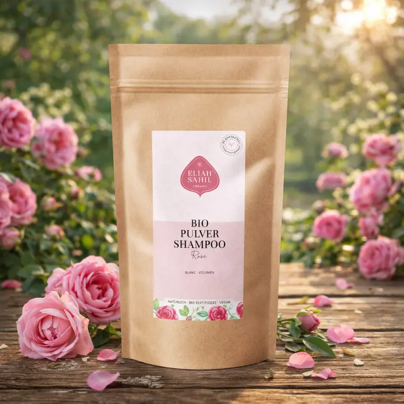 Bio Shampoo Rose Refill 250g – Natürliches Pulver-Shampoo für Glanz, Volumen und feines Haar