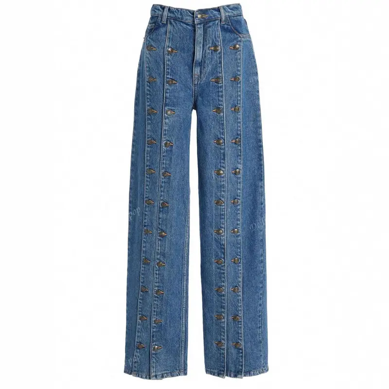 Blaues Straight-Jeans